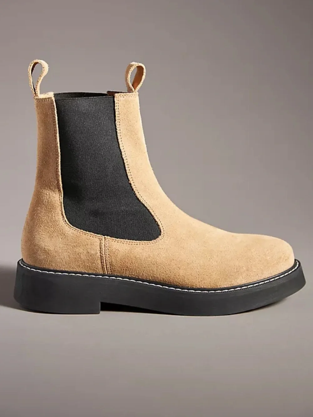 PILCRO Anthropologie Tan Leather Chukka Boots with Black Elastic size 38
